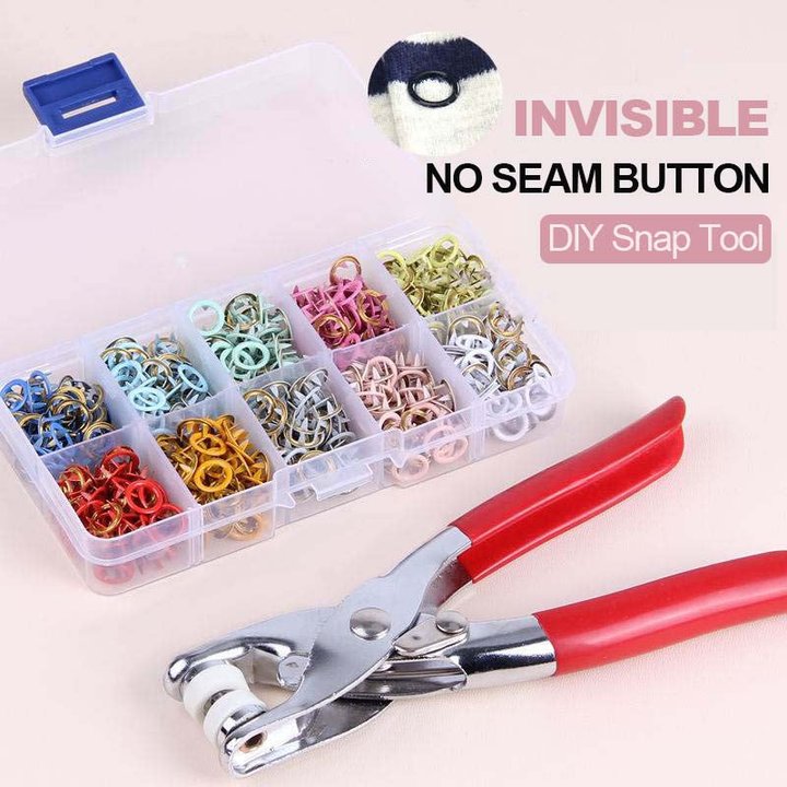 🥳2026 HOT SALE🥳💞50K+ SOLD! 🧵🛡️ 50% OFF! Rust‑Proof Snap Kit – copper snaps resist rust & fading, even in sunlight. 9.5mm size fits most DIY projects – shirts, knitwear, hats & pet clothes. A reliable tool that lasts! 🏠✨