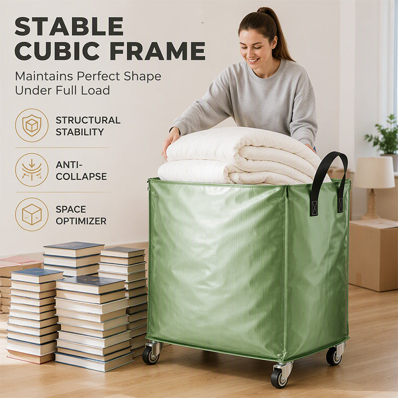 🥳2026 HOT SALE🥳💞50K+ SOLD! 🧳🛞 50% OFF! Large Waterproof Moving Bag with Wheels – Smooth swivel wheels, waterproof fabric & reinforced seams. Perfect for moving, dorm storage & seasonal quilts! 🏠✨