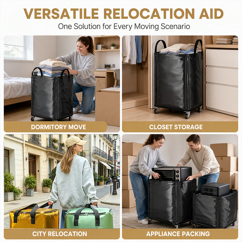 🥳2026 HOT SALE🥳💞50K+ SOLD! 🧳🛞 50% OFF! Large Waterproof Moving Bag with Wheels – Smooth swivel wheels, waterproof fabric & reinforced seams. Perfect for moving, dorm storage & seasonal quilts! 🏠✨