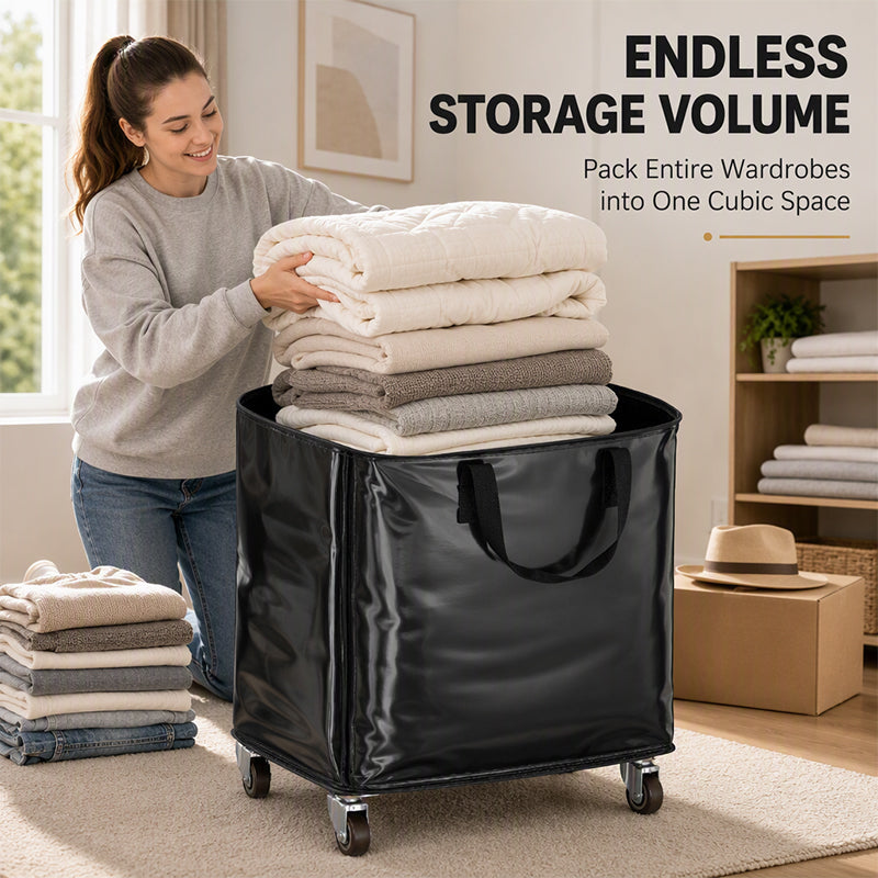 🥳2026 HOT SALE🥳💞50K+ SOLD! 🧳🛞 50% OFF! Large Waterproof Moving Bag with Wheels – Smooth swivel wheels, waterproof fabric & reinforced seams. Perfect for moving, dorm storage & seasonal quilts! 🏠✨