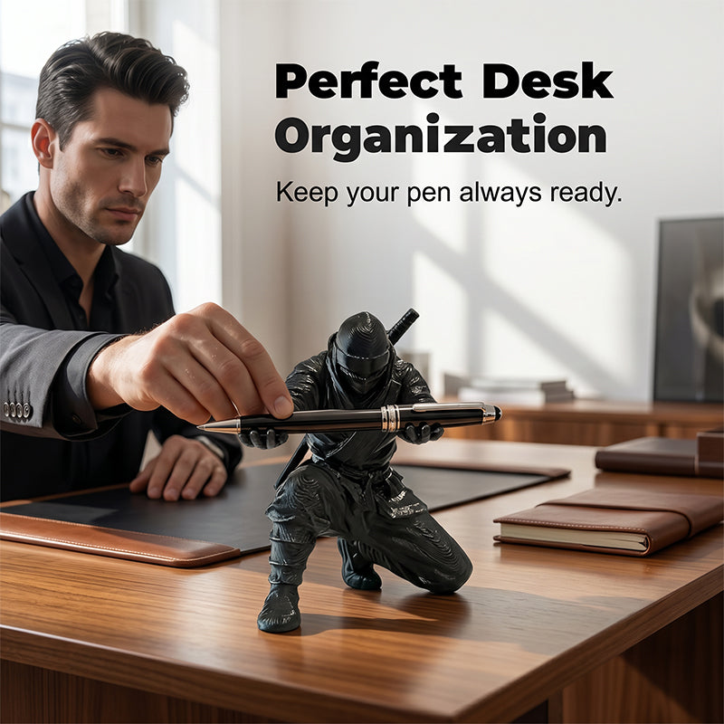 🥳2026 HOT SALE🥳💞50K+ SOLD! ⚔️🔥 Boring desk killing your vibe? This Ninja pen holder brings warrior spirit to your daily grind. Fits every pen, looks badass, and actually motivates you to write! 🖊️💪