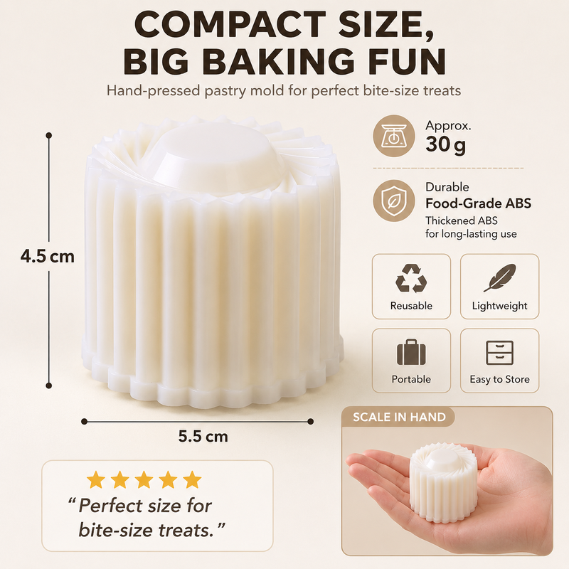 🥳2026 HOT SALE🥳💞50K+ SOLD! 🥮💦 50% OFF! Creative Pastry Mold – fully detachable design cleans in seconds, no trapped dough. Sharp engraved patterns leave professional-looking results. Baking made simple & fun! From £4.99! 🧼✅