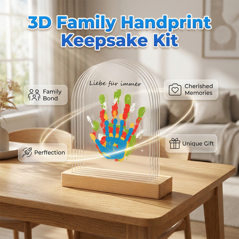 🥳2026 HOT SALE🥳💞50K+ SOLD! 🤝🖐️ 50% OFF! Family Handprint Keepsake Kit – capture your child's little hands in stunning 3D display. They grow up so fast – preserve today's tiny handprint forever. A treasure your family will cherish for generations! 🏠❤️