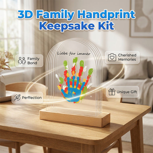 🥳2026 HOT SALE🥳💞50K+ SOLD! 🤝🖐️ 50% OFF! Family Handprint Keepsake Kit – capture your child's little hands in stunning 3D display. They grow up so fast – preserve today's tiny handprint forever. A treasure your family will cherish for generations! 🏠❤️