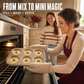🥳2026 HOT SALE🥳💞50K+ SOLD! 🍰🧁 50% OFF! Mini Bundt Cake Pan – 3 unique shapes in one pan: classic, swirl & flower. Carbon steel heats evenly, non-stick releases perfectly. Bake 6 at once – perfect for tea parties & family treats! 🏠✨