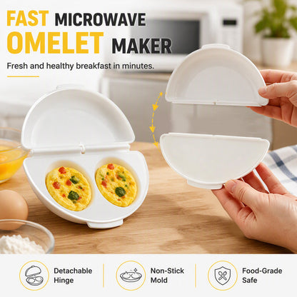 🥳2026 HOT SALE🥳💞50K+ SOLD! 🍳⚡ 50% OFF + BUY MORE, SAVE MORE! Microwave Omelet Cooker – 2-in-1 makes omelets & egg cups in minutes. Premium eco-friendly PP – safe, durable & BPA-free. From £6.99 – stock up for quick healthy breakfasts! 🧼✅