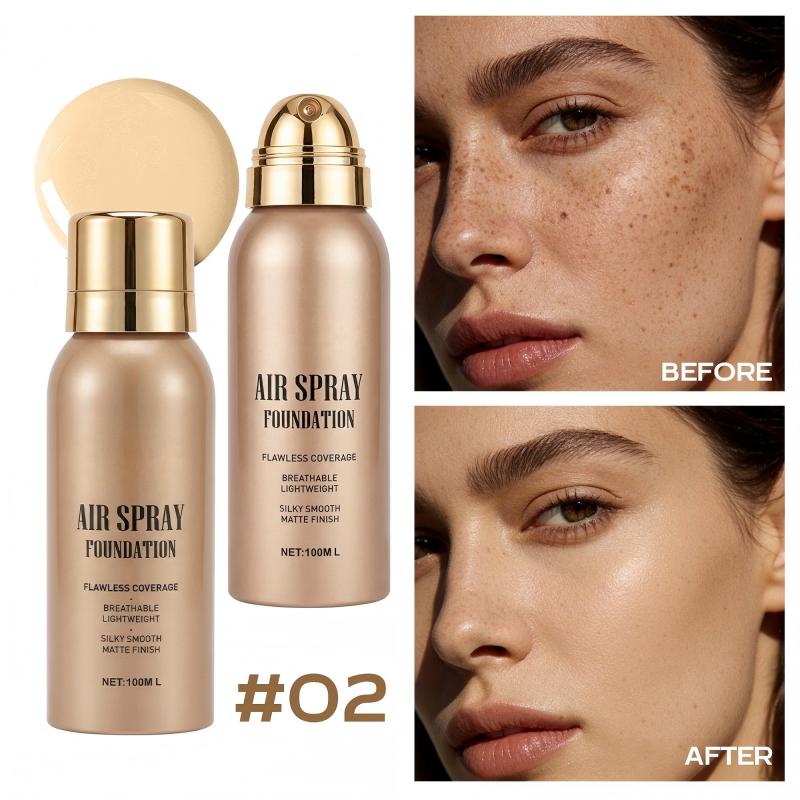 🥳2026 HOT SALE🥳💞50K+ SOLD! 💄✨ 50% OFF! Air Spray Foundation – flawless full coverage, waterproof & sweatproof. Lightweight formula won't clog pores or cake – just spray & blend for a smooth, natural glow that lasts all day! 💋💖