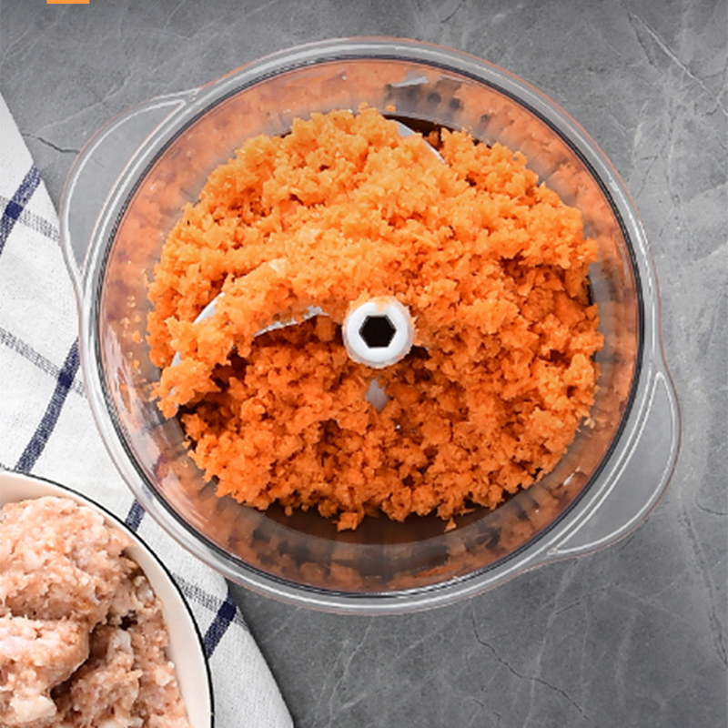 🥳2026 HOT SALE🥳💞50K+ SOLD! 🥩🥬 50% OFF! Manual Food Chopper – press the handle, no electricity needed. 3D stainless steel blades chop meat, veg, garlic & nuts in seconds. Perfect for baby food, fillings & sauces – effortless meal prep! 🔪✅