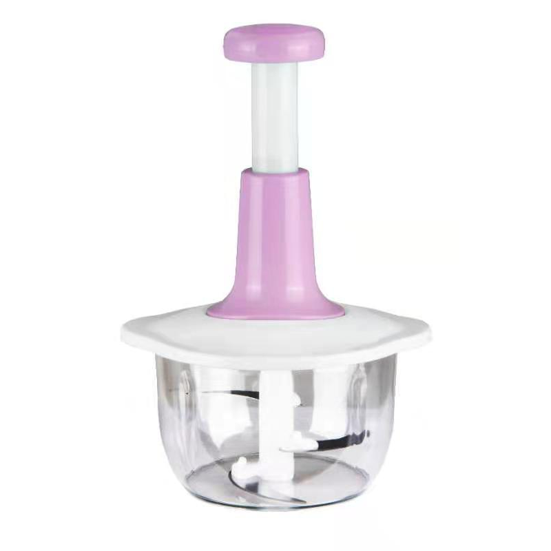 🥳2026 HOT SALE🥳💞50K+ SOLD! 🥩🥬 50% OFF! Manual Food Chopper – press the handle, no electricity needed. 3D stainless steel blades chop meat, veg, garlic & nuts in seconds. Perfect for baby food, fillings & sauces – effortless meal prep! 🔪✅