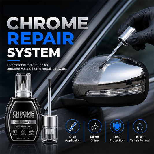🥳2026 HOT SALE🥳💞50K+ SOLD! 🚗✨ BUY 1 GET 1 FREE! Chrome Repair Pen – precision applicator restores shine to dull badges & trim. 20ml, easy DIY – no full refinishing needed! 🖊️💪