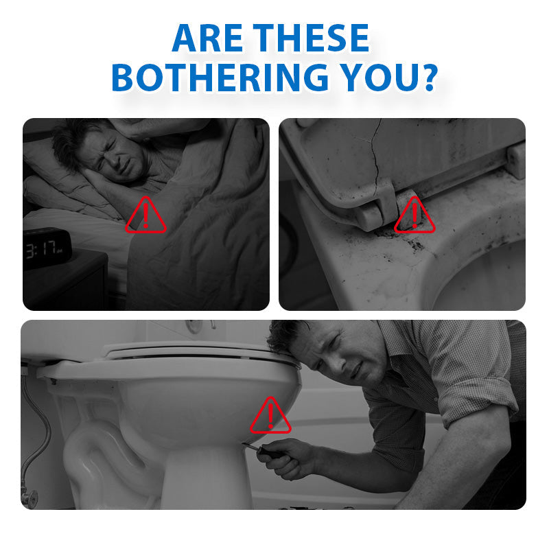 🥳2026 HOT SALE🥳💞50K+ SOLD! 🚽🛏️ Durable Slow-Close Toilet Seat – dual-damper mechanism closes gently & silently. No more loud slamming in the middle of the night – keeps your whole house asleep! 🛡️✅