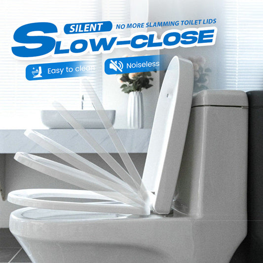 🥳2026 HOT SALE🥳💞50K+ SOLD! 🚽🛏️ Durable Slow-Close Toilet Seat – dual-damper mechanism closes gently & silently. No more loud slamming in the middle of the night – keeps your whole house asleep! 🛡️✅