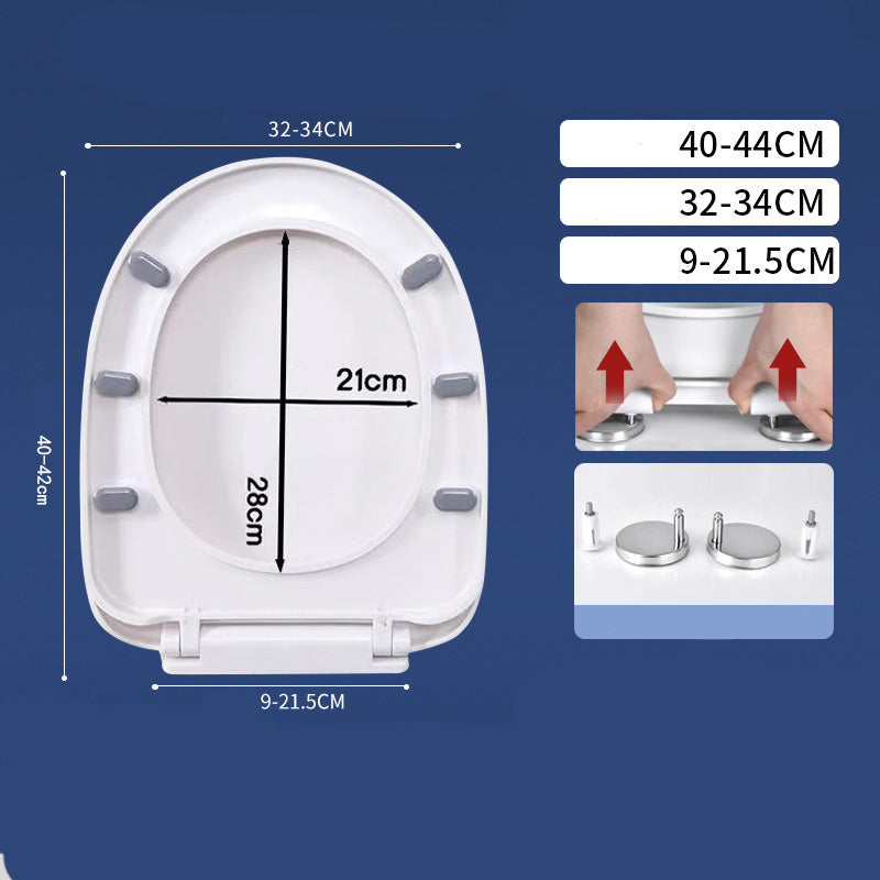 🥳2026 HOT SALE🥳💞50K+ SOLD! 🚽🛏️ Durable Slow-Close Toilet Seat – dual-damper mechanism closes gently & silently. No more loud slamming in the middle of the night – keeps your whole house asleep! 🛡️✅