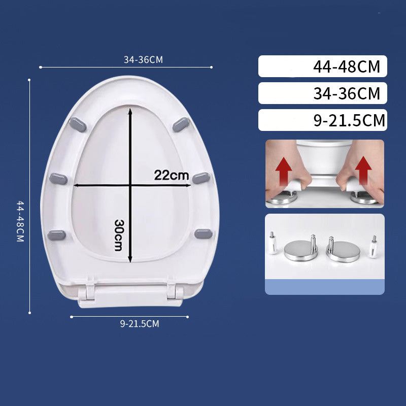🥳2026 HOT SALE🥳💞50K+ SOLD! 🚽🛏️ Durable Slow-Close Toilet Seat – dual-damper mechanism closes gently & silently. No more loud slamming in the middle of the night – keeps your whole house asleep! 🛡️✅