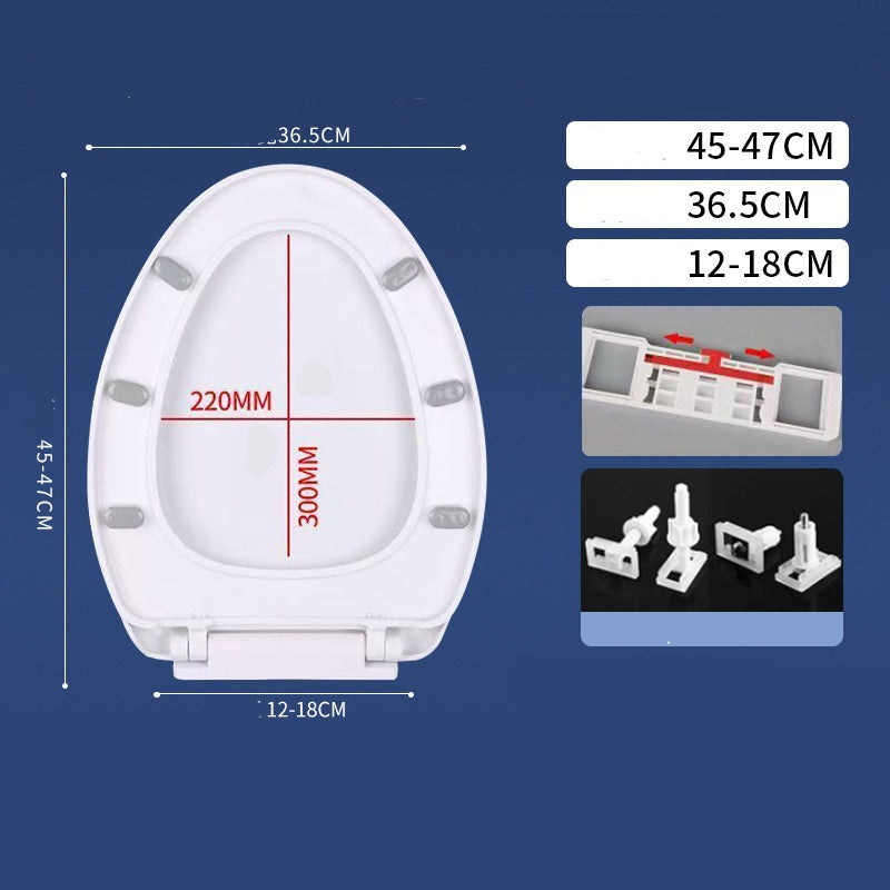 🥳2026 HOT SALE🥳💞50K+ SOLD! 🚽🛏️ Durable Slow-Close Toilet Seat – dual-damper mechanism closes gently & silently. No more loud slamming in the middle of the night – keeps your whole house asleep! 🛡️✅