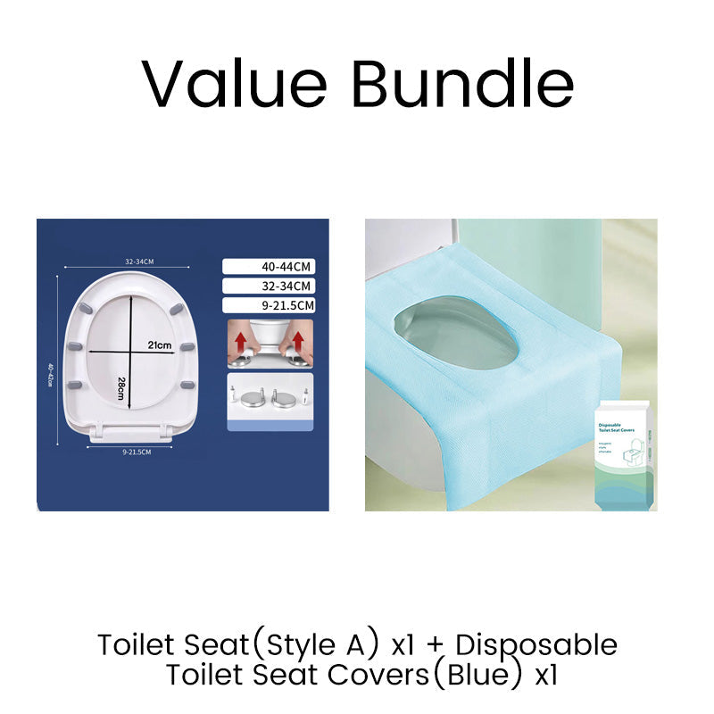 🥳2026 HOT SALE🥳💞50K+ SOLD! 🚽🛏️ Durable Slow-Close Toilet Seat – dual-damper mechanism closes gently & silently. No more loud slamming in the middle of the night – keeps your whole house asleep! 🛡️✅