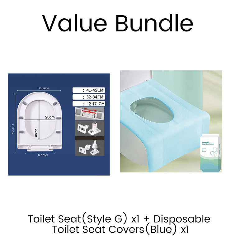 🥳2026 HOT SALE🥳💞50K+ SOLD! 🚽🛏️ Durable Slow-Close Toilet Seat – dual-damper mechanism closes gently & silently. No more loud slamming in the middle of the night – keeps your whole house asleep! 🛡️✅