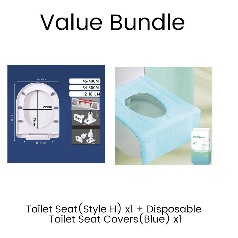 🥳2026 HOT SALE🥳💞50K+ SOLD! 🚽🛏️ Durable Slow-Close Toilet Seat – dual-damper mechanism closes gently & silently. No more loud slamming in the middle of the night – keeps your whole house asleep! 🛡️✅