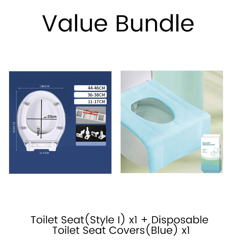 🥳2026 HOT SALE🥳💞50K+ SOLD! 🚽🛏️ Durable Slow-Close Toilet Seat – dual-damper mechanism closes gently & silently. No more loud slamming in the middle of the night – keeps your whole house asleep! 🛡️✅