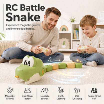 🥳2026 HOT SALE🥳💞50K+ SOLD! 🐍💥 50% OFF! RC Battle Snake – magnetic tail segments grow as it moves – just like a video game, but real! Remote controlled, snaking action. Gets kids off screens & onto the floor – fun for the whole family! 🕹️✨