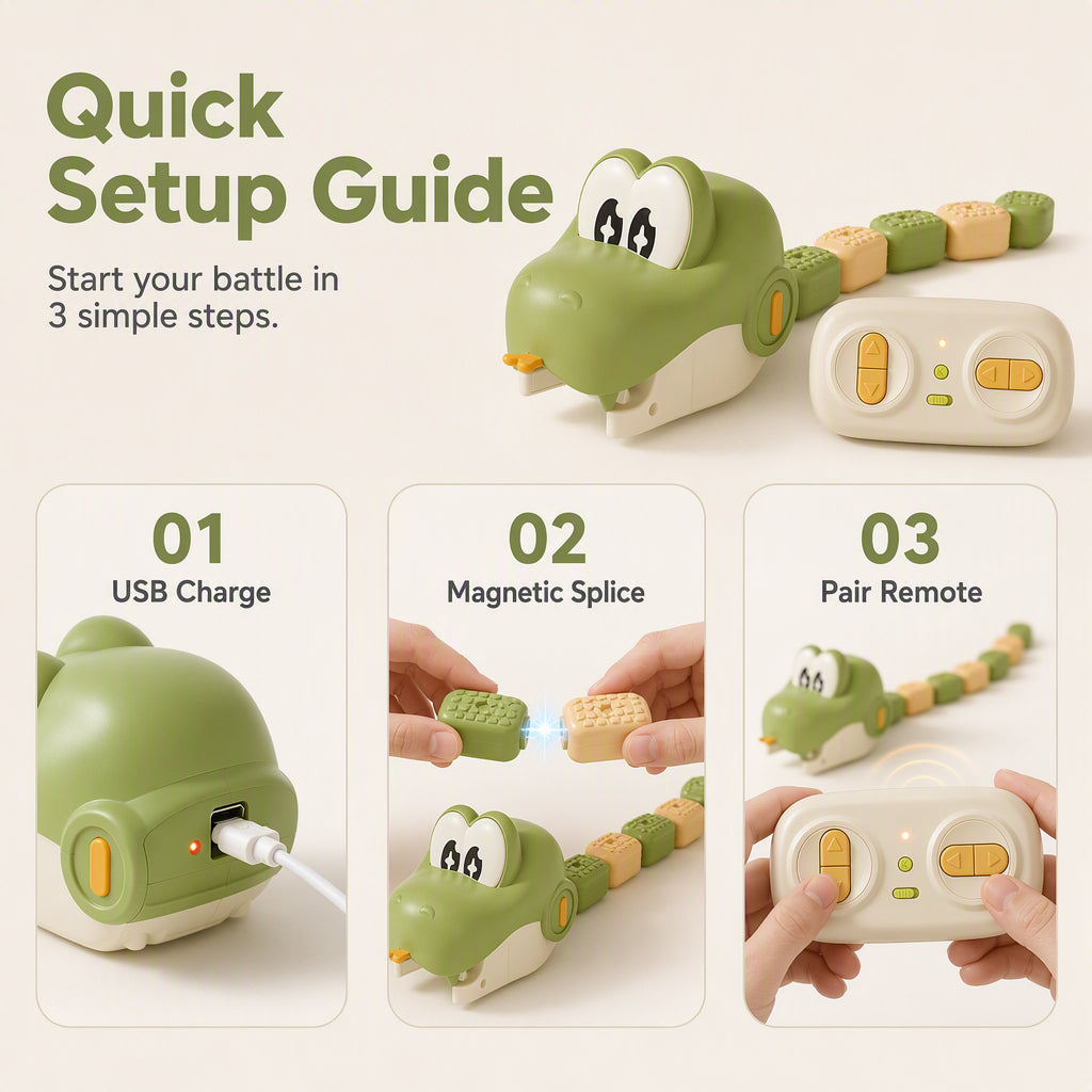 🥳2026 HOT SALE🥳💞50K+ SOLD! 🐍💥 50% OFF! RC Battle Snake – magnetic tail segments grow as it moves – just like a video game, but real! Remote controlled, snaking action. Gets kids off screens & onto the floor – fun for the whole family! 🕹️✨