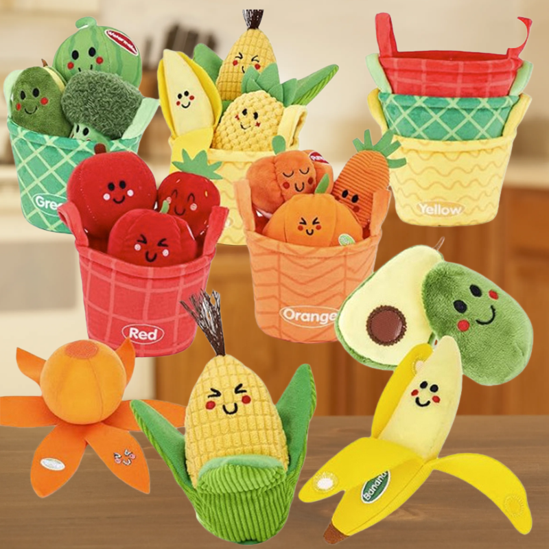 🥳2026 HOT SALE🥳💞50K+ SOLD! 🍎🥕 50% OFF! Sensory Fruits & Veggies Plush Toys – crinkly textures, bright colours & soft cloth. Builds early vocabulary, colour recognition & healthy eating habits – fun learning for little hands! 🧸✨