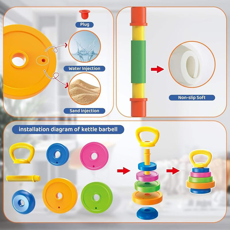 🥳2026 HOT SALE🥳💞50K+ SOLD! 🏋️🧒 50% OFF! Kids Adjustable Dumbbell Set – fill with water or sand, safe non-toxic, non-slip grips. Fun family fitness & active play! 🎁💪