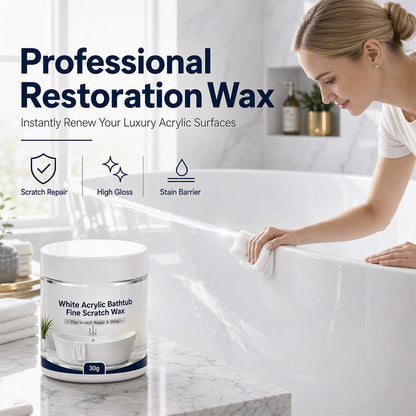 🥳2026 HOT SALE🥳💞50K+ SOLD! 🛁✨ 50% OFF! Acrylic Bathtub Scratch Repair Wax – fills & smooths fine scratches, restores white surfaces to a clean, polished finish. No need to replace the tub – just wax, buff & shine! 💎✅