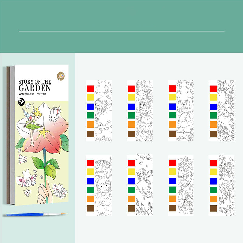 🥳2026 HOT SALE🥳💞50K+ SOLD! 🎨🖌️ Pocket Watercolor Book – built-in pigments, just add water! No messy tubes, no bulky sets. 7 themes: fairy tales, dinosaurs, ocean & more. Tear out masterpieces to share – perfect for car trips & quiet afternoons! 🌟👶