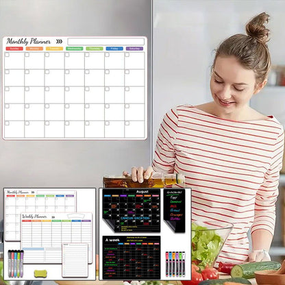 🥳2026 HOT SALE🥳💞50K+ SOLD! 🗓️🧲 50% OFF! Magnetic Erasable Calendar Set – 3 boards for daily, weekly & monthly planning. Sticks to your fridge – reminders, shopping lists & chores all in one place. Never forget a thing again! ✍️✅