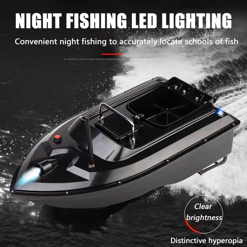 🥳2026 HOT SALE🥳💞50K+ SOLD! 🎣🚤 50% OFF! Auto Bait Feeding Boat – 500m remote control, dual motors & propellers – sends bait exactly where you want it. 1.5kg load, 2–5hr battery life, LED light for night fishing. No more wasted bait – just more bites! 🐟✨
