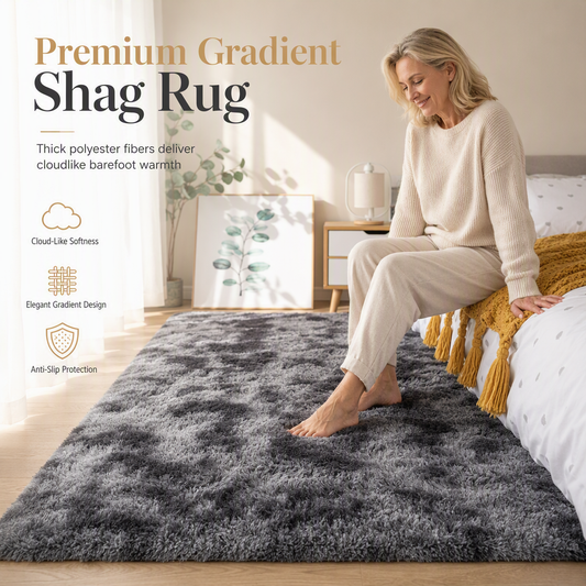 🥳2026 HOT SALE🥳💞50K+ SOLD! 🛋️✨ 50% OFF! Thickened Plush Shaggy Area Rug – gradient tie-dye design, thermal cushioning & non-slip backing. Cosy comfort for every room! 🏠💪