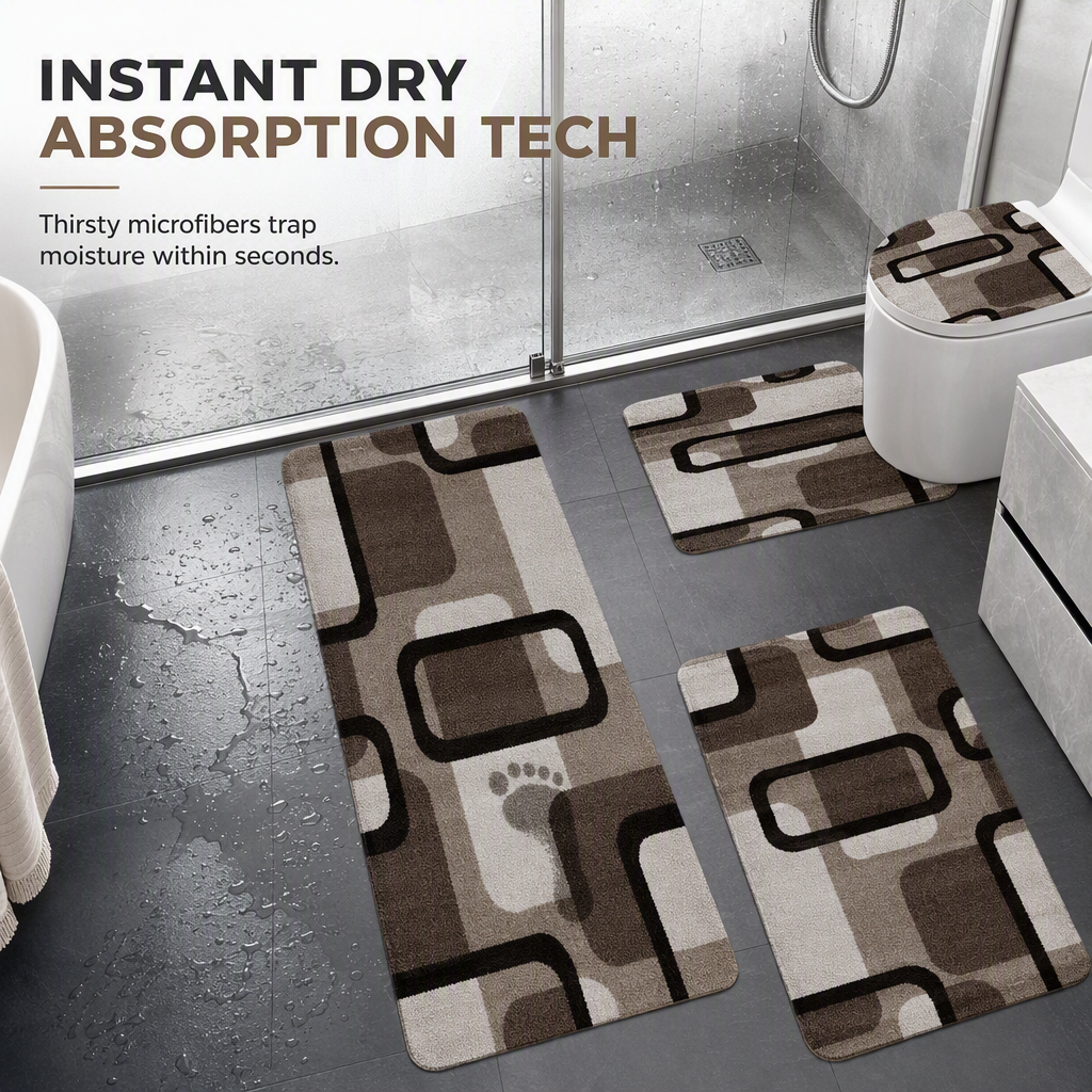 🥳2026 HOT SALE🥳💞50K+ SOLD! 🛁☁️ 50% OFF! Nordic Cashmere-Soft Bath Mat – high-density microfibre, instant-dry & non-slip. Cloud-like comfort & safety for chilly mornings! 🛡️✅