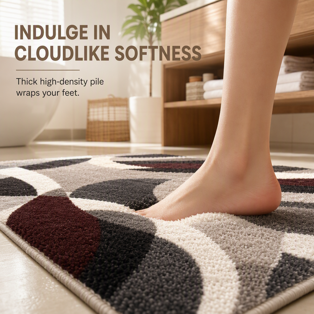 🥳2026 HOT SALE🥳💞50K+ SOLD! 🛁☁️ 50% OFF! Nordic Cashmere-Soft Bath Mat – high-density microfibre, instant-dry & non-slip. Cloud-like comfort & safety for chilly mornings! 🛡️✅