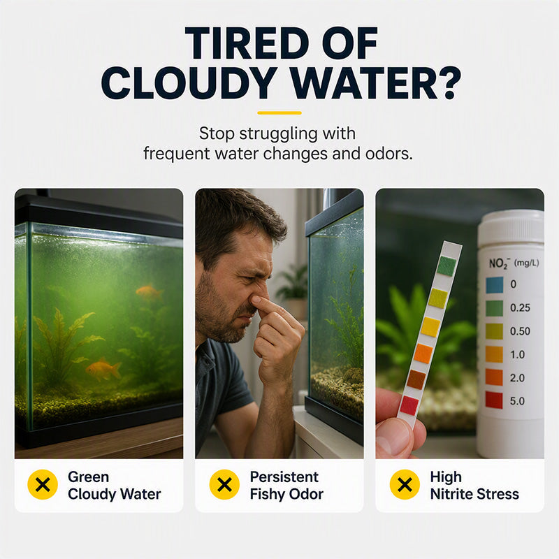 🥳2026 HOT SALE🥳💞50K+ SOLD! 🪣💨 50% OFF! Aquarium Care Tablets – reduces need for frequent water changes. Supports biological filtration & keeps water crystal clear. 50 tablets – lasts for weeks. Less heavy lifting, more time enjoying your fish! 🐟✨