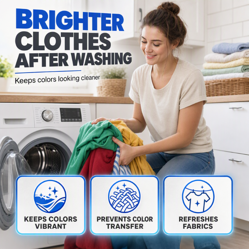 🥳2026 HOT SALE🥳💞50K+ SOLD! 🆕🛡️ 50% OFF! Dye-Capture Laundry Sheets – perfect for new garments that bleed color. Protects light fabrics from dark dyes – keeps everything looking newer for longer. 50/100 sheets – lasts for months! 💪✨