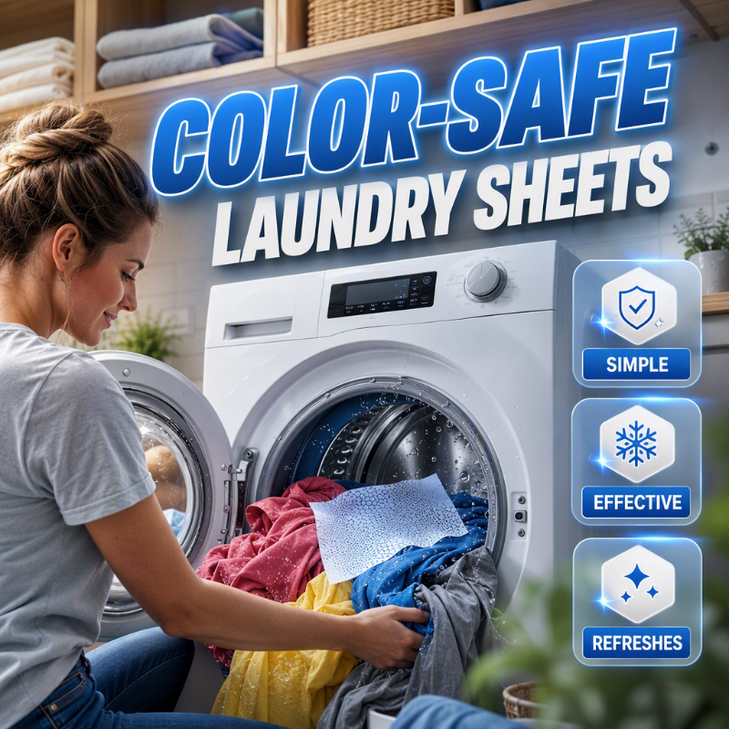 🥳2026 HOT SALE🥳💞50K+ SOLD! 🆕🛡️ 50% OFF! Dye-Capture Laundry Sheets – perfect for new garments that bleed color. Protects light fabrics from dark dyes – keeps everything looking newer for longer. 50/100 sheets – lasts for months! 💪✨