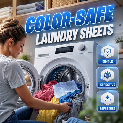 🥳2026 HOT SALE🥳💞50K+ SOLD! 🆕🛡️ 50% OFF! Dye-Capture Laundry Sheets – perfect for new garments that bleed color. Protects light fabrics from dark dyes – keeps everything looking newer for longer. 50/100 sheets – lasts for months! 💪✨