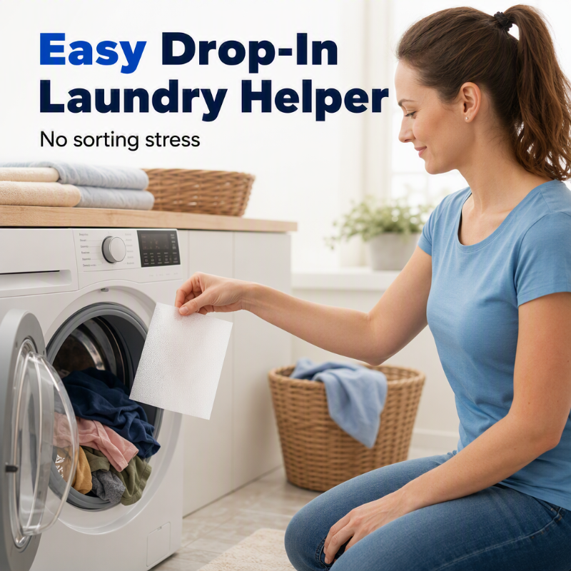 🥳2026 HOT SALE🥳💞50K+ SOLD! 🆕🛡️ 50% OFF! Dye-Capture Laundry Sheets – perfect for new garments that bleed color. Protects light fabrics from dark dyes – keeps everything looking newer for longer. 50/100 sheets – lasts for months! 💪✨