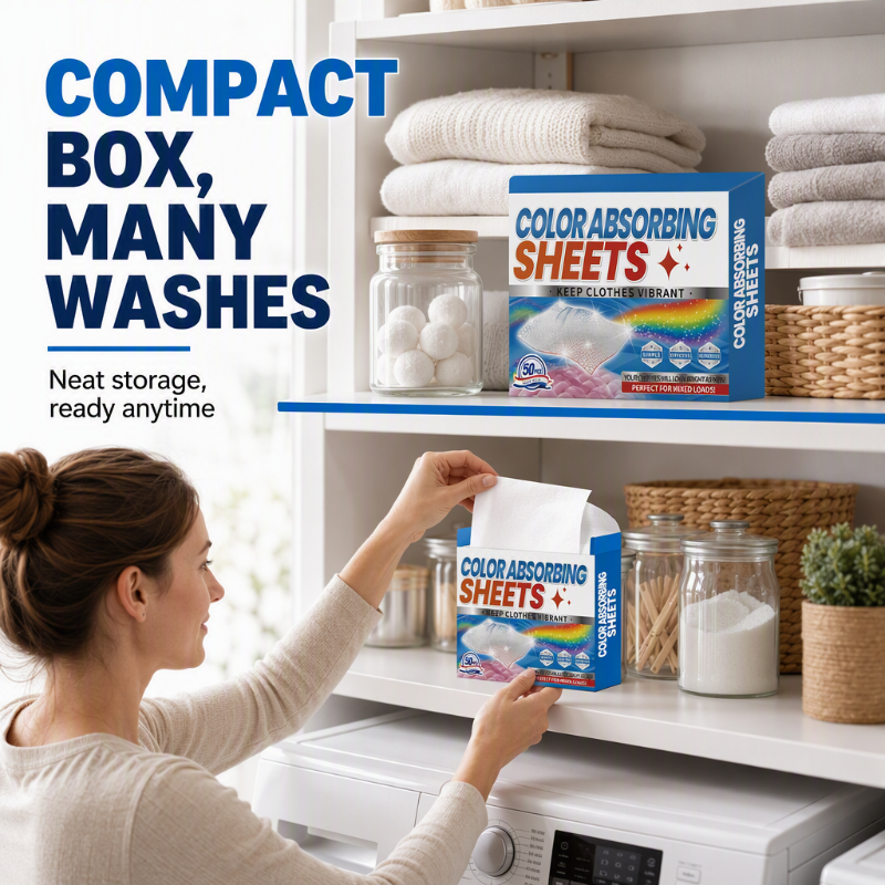 🥳2026 HOT SALE🥳💞50K+ SOLD! 🆕🛡️ 50% OFF! Dye-Capture Laundry Sheets – perfect for new garments that bleed color. Protects light fabrics from dark dyes – keeps everything looking newer for longer. 50/100 sheets – lasts for months! 💪✨