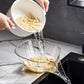 🥳2026 HOT SALE🥳💞50K+ SOLD! 🥗💧 Multifunctional Drain Basket – concave design drains fast, stops food falling into sink. Doubles as a salad bowl – rinse, strain & serve in one! PCTG durable & eco-friendly. 🍎✅