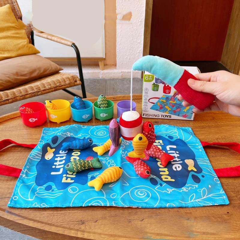 🥳2026 HOT SALE🥳💞50K+ SOLD! 🎣🧸 50% OFF! Toddler Cloth Fishing Toy Set with Stacking Cups – cloth fish, 5 stacking cups, colour & number learning. Safe, BPA-free & portable! 🛡️✅