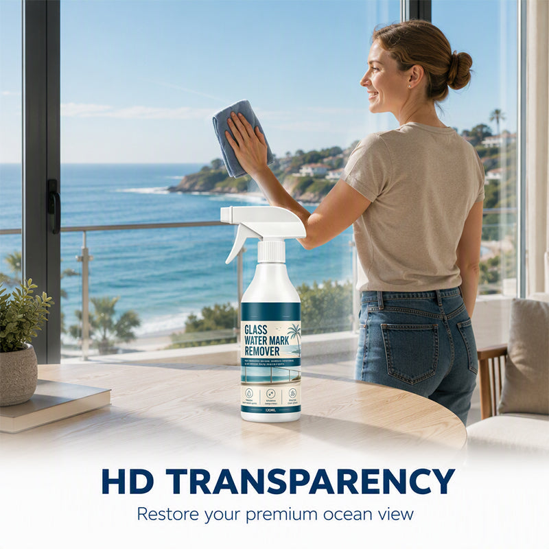 🥳2026 HOT SALE🥳💞50K+ SOLD! 💧🪟 50% OFF LAST CHANCE! Glass Water Mark Remover – tackles stubborn hard water spots & mineral deposits. Easy spray for windows & patios. Restores clarity! ✨✅