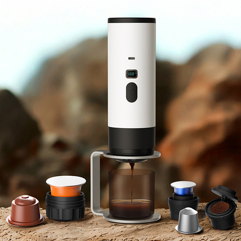 🥳2026 HOT SALE🥳💞50K+ SOLD! ☕⚡ 50% OFF! Portable Espresso Maker – digital display, Type-C rechargeable, 90ml tank & 120ml cup. Enjoy fresh hot coffee anywhere! 🛡️💪