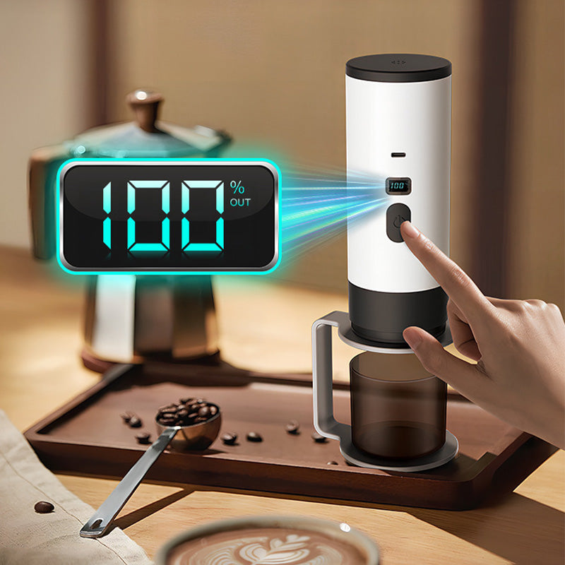 🥳2026 HOT SALE🥳💞50K+ SOLD! ☕⚡ 50% OFF! Portable Espresso Maker – digital display, Type-C rechargeable, 90ml tank & 120ml cup. Enjoy fresh hot coffee anywhere! 🛡️💪