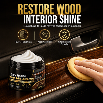 🥳2026 HOT SALE🥳💞50K+ SOLD! ✨🪵 Car Interior Wood Trim Restoration Cream – restores shine & natural wood grain. No greasy residue. Easy 3-step polish! 🚗💚