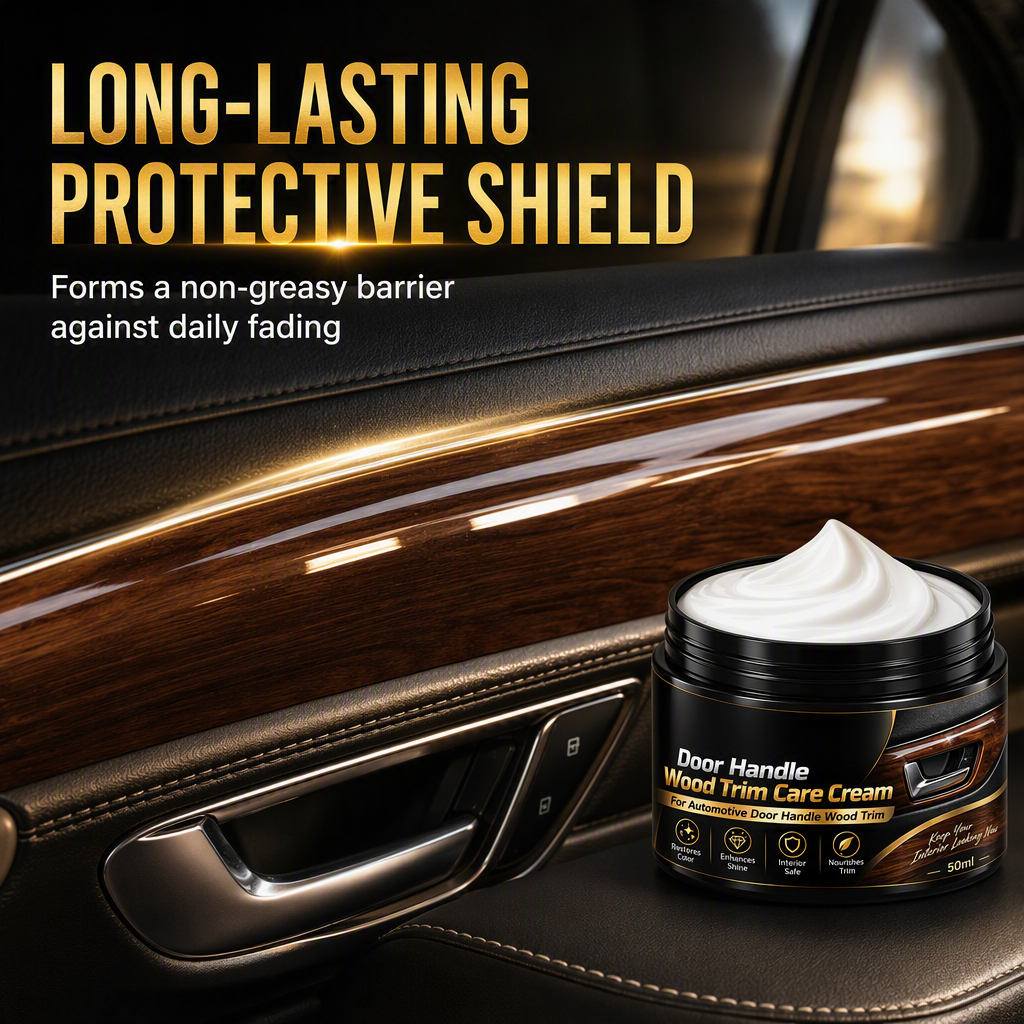 🥳2026 HOT SALE🥳💞50K+ SOLD! ✨🪵 Car Interior Wood Trim Restoration Cream – restores shine & natural wood grain. No greasy residue. Easy 3-step polish! 🚗💚