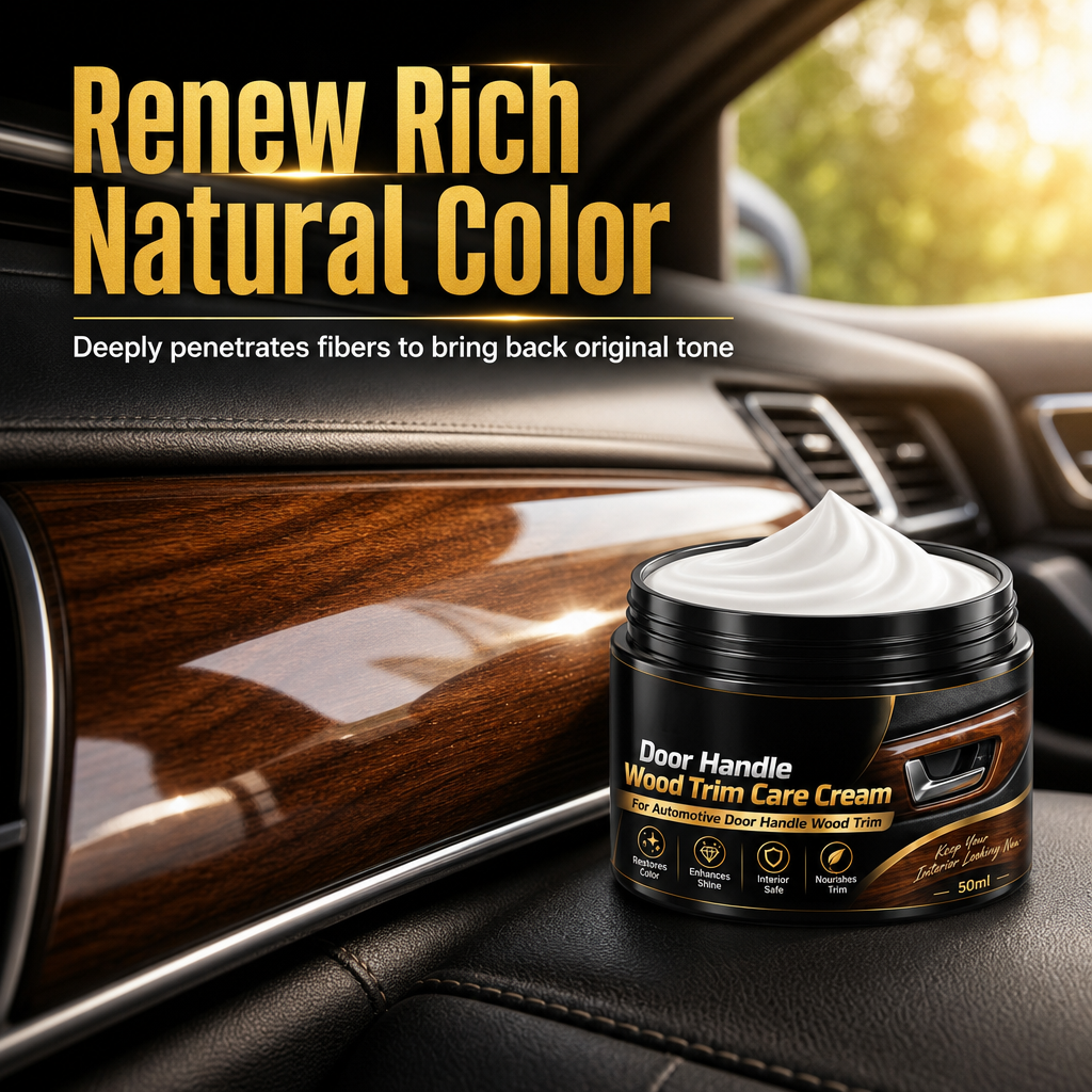 🥳2026 HOT SALE🥳💞50K+ SOLD! ✨🪵 Car Interior Wood Trim Restoration Cream – restores shine & natural wood grain. No greasy residue. Easy 3-step polish! 🚗💚