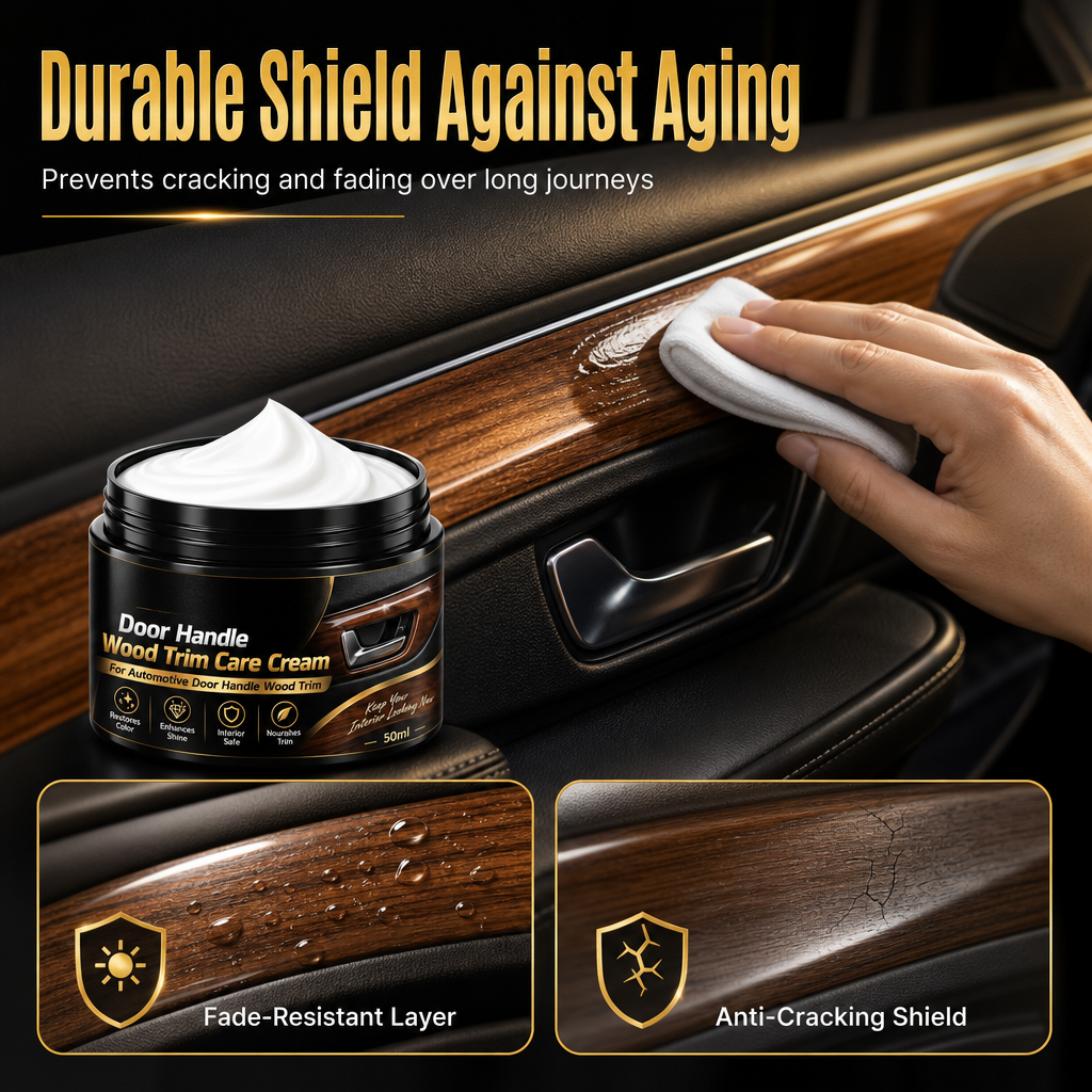 🥳2026 HOT SALE🥳💞50K+ SOLD! ✨🪵 Car Interior Wood Trim Restoration Cream – restores shine & natural wood grain. No greasy residue. Easy 3-step polish! 🚗💚