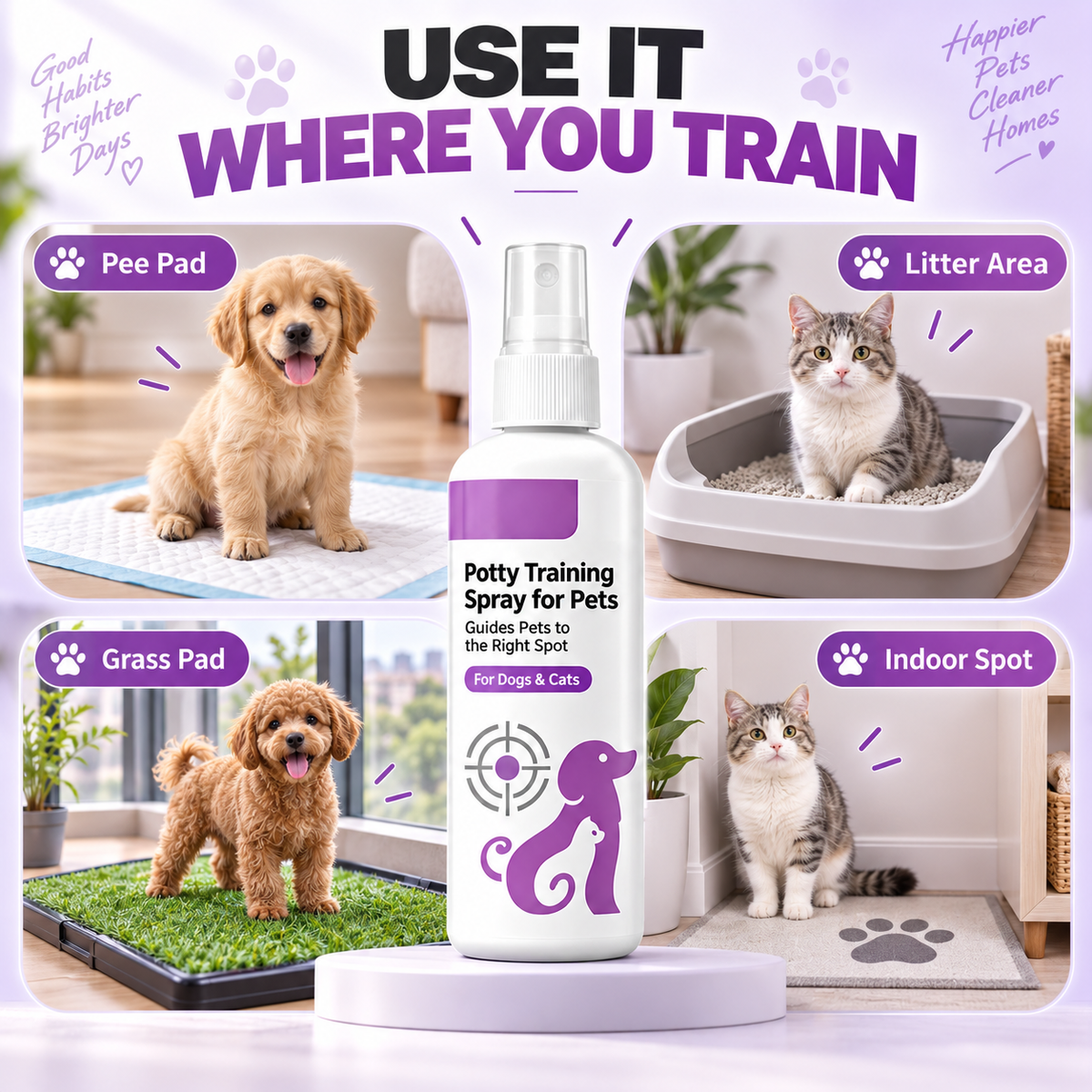 🥳HOT SALE🥳💞10K+ SOLD! 🐾✨ Potty Training Spray – guides pets to the right spot, stops messy accidents. Safe, gentle & easy spray – cleaner home, happier you! ✅🏠